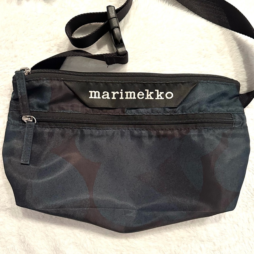 Marimekko Neat Crossbody Unikko Shoulder Bag Black Green Finland